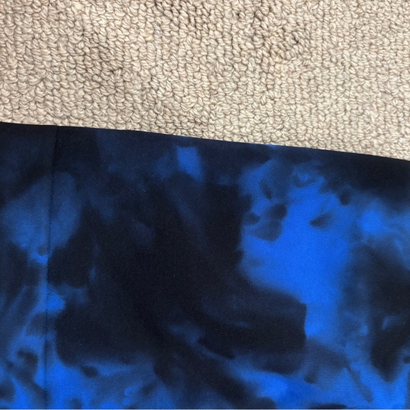 Aurola Blue and Black Tie-Dye Shorts - Picture 3 of 4